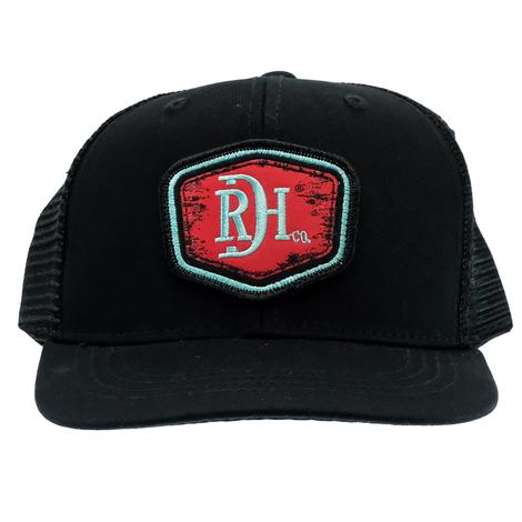 Red Dirt Hat Black with Red RDH Patch Meshback Youth Cap